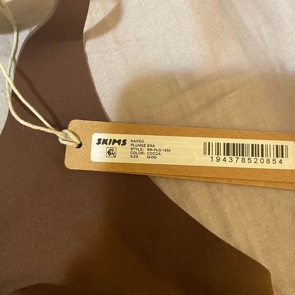 Skims Naked Plunge Bra, size M-DD, color Cocoa. NWT - Picture 4 of 5